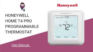 Honeywell T4 Pro Thermostat Manual Installation and User Guide [upl. by Ravel]