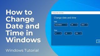 How to Change The Date and Time in Windows 10 [upl. by Joseph]