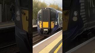 Scotrail Class 385 1C56 1145 Glasgow Central to Edinburgh passing Shieldmuir trainspotting wcml [upl. by Ricoriki]