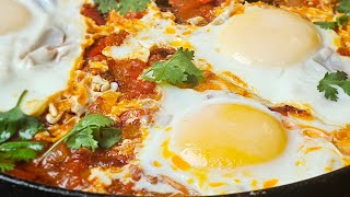 Shakshuka RecipeEggs Shakshuka 😋😋African n Arabic Breakfast ♥️ Cafe style breakfast at home [upl. by Noemis888]