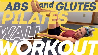 Pelvic Floor Friendly Pilates Wall Workout Abs and Glutes 🔥 [upl. by Ocimad]