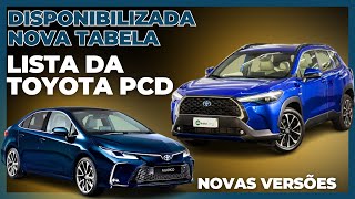 TABELA DE FEVEREIRO TOYOTA PARA PCD DESCONTOS DE IPI ICMS IPVA E BÔNUS [upl. by Roselia]