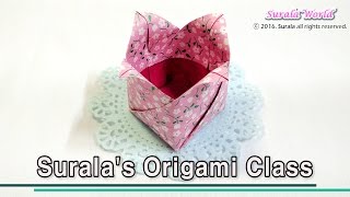 Origami  Tulip Box Gift box [upl. by Ode742]