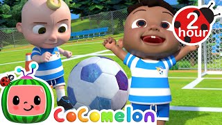 JJ and Cody Play Soccer ⚽🎶  CoComelon Nursery Rhymes  Moonbug Kids After School [upl. by Tootsie447]