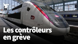 Malgré les hausses de salaires et les primes les contrôleurs à la SNCF en grève [upl. by Issej980]