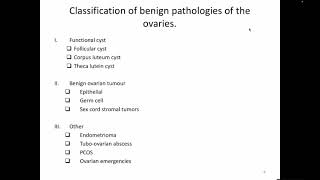 Benign Pathology Of The Ovary [upl. by Thilda26]