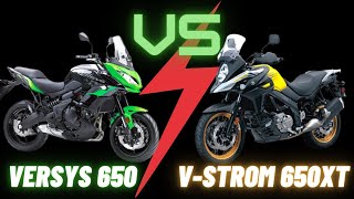 Kawasaki Versys 650 Vs Suzuki VStrom 650XT  650CC Adventure Bike Shootout [upl. by Stilla]