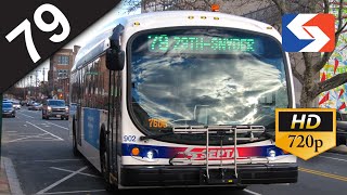 SEPTA Ride 2018 Proterra Catalyst E2 BE40 902 on route 79 to 29thSnyder [upl. by Eelsel434]