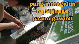 Pang matagalan na Signage or Panaflex paano gawinCordovez butingting [upl. by Kcirdnek]