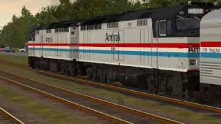 MSTS Amtrak F40PH horn [upl. by Siwel]