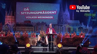 Der Sitzungspräsident quotVolker Weiningerquot Karneval in Köln 2023 [upl. by Brinson]