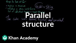 Parallel structure  Syntax  Khan Academy [upl. by Nathanson586]