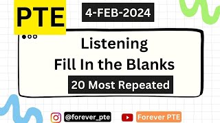 Listening fill in the blanks  PTE FOREVER PTE [upl. by Acnoib676]