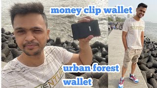 Urban Forest Eddy RFID Blocking BlackOrange Money Clip Leather Wallet for Men  Minimal Leather [upl. by Leimaj139]