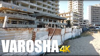 Varosha Famagusta  North Cyprus walking tour 4k 60fps [upl. by Ahsiemak]