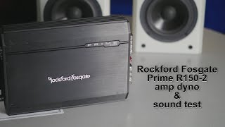 Rockford Fosgate Prime R1502 stereo car audio amplifier power test sound check amp amp dyno run [upl. by Luca]