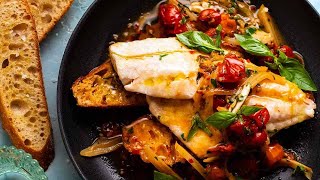 Acqua Pazza  Italian Poached Fish [upl. by Nay]