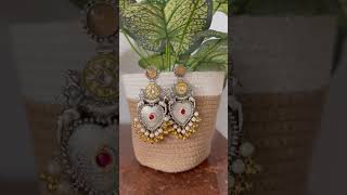 Meesho brass Silver good quality Earrings meesho viral meeshofinds jewellery earrings shorts [upl. by Zebapda]