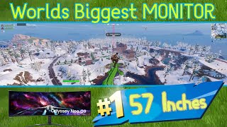 Fortnite on the WORLDS BIGGEST MONITOR 57 Inch NEO G9 [upl. by Laram715]