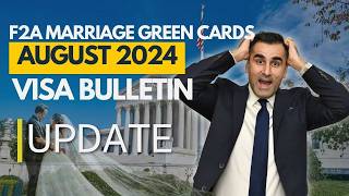 F2A Marriage Green Cards  August 2024 Visa Bulletin Update [upl. by Aiekal]