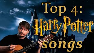 Top 4 Harry Potter Music Moments on classical guitar [upl. by Aronos]