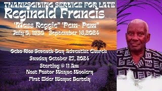 Thanksgiving Service for the Late  Reginald Francis  ORSDA  SUN Oct 27 2024 [upl. by Ydnirb]