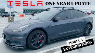 Tesla Model 3  One Year Update  Mods Upgrades and Accessories [upl. by Asirrak]