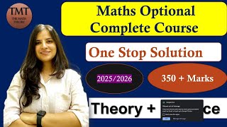 Complete Course On Mathematics Optional For UPSC CSE 2025 [upl. by Jacklyn]