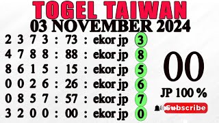 PREDIKSI TAIWAN 03 NOVEMBER 2024  BOCORAN TAIWAN HARI INI  RUMUS TAIWAN  RUMUS TAIWAN JITU [upl. by Mccormac946]