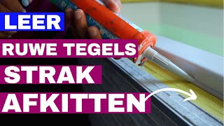 Leer hoe je ruwe tegels netjes kunt afkitten Met zon geheim kan Iedereen kitten diy [upl. by Elberfeld373]