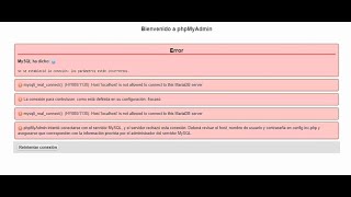 Solución  ERROR al acceder a PhpMyAdmin  Acceso denegado parámetros incorrectos [upl. by Daria]