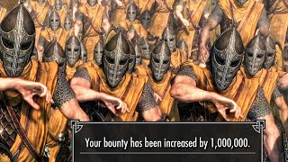 Instantly getting 1 million bounty in Skyrim [upl. by Vallo871]