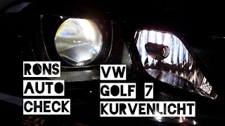 VW Golf 7 H7 Lampen in Bi Xenon Scheinwerfer wechseln Abbiegelicht Kurvenlicht Anleitung Licht [upl. by Ivens]