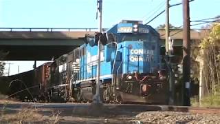 Conrail WPCA51 meets Norfolk Southern Work Train WSD60  Rare Meet [upl. by Ocko321]