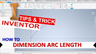 Inventor How To Dimension Arc Length [upl. by Sucitivel]