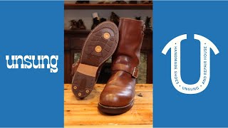 Redwing Engineer Boots Full Repair Process [upl. by Terrijo]