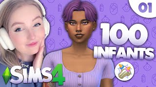 NEW Baby Time  100 Infants Challenge 01  The Sims 4 [upl. by Arela]