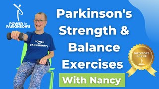 Parkinsons Seated Strength amp Balance Workout with Nancy Bain [upl. by Lramaj]