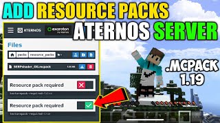 How To Install RESOURCE PACK In Minecraft Pe ATERNOS Server  Minecraft MOBILE Server [upl. by Ingrid]