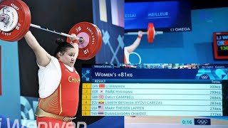 LI WENWEN GOLD MEDAL WEIGHTLIFTING WOMENS 81KG PARIS 2024 OLYMPIC GAMES [upl. by Cristiano]