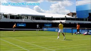 WawrinkaDimitrov Training 2014Court Level ViewPart 2 [upl. by Brett]