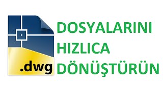 Autodesk DWG TrueView dosya dönüştürme [upl. by Seeto4]