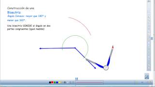 Construcción de una Bisectriz en un Ángulo Convexo [upl. by Marillin]