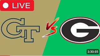 Georgia Tech vs Georgia Live Ncaaf week 14College Football [upl. by Saul515]