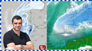 Se pone APASIONANTE el seguimiento al TEMPORAL INVERNAL sobre España por esta posible BORRASCA 🅱️ [upl. by Ahsinrad172]