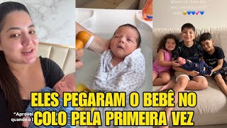 JAPA CHIMENES DEIXOU OS FILHO DELA PEGAR O BEBÊ PREMATURO PELA PRIMEIRA VEZ [upl. by Amilb]