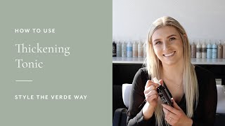 How To Use Aveda Thickening Tonic  Style The Verde Way [upl. by Giark]