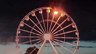 Ferris wheel catches fire at German music festival  REUTERS [upl. by Ahtar]