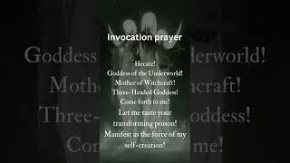 Goddess Hecate invocation prayer transform your life goddess hecate witch witchy [upl. by Eniamzaj]