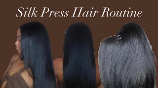 DIY Silk Press Routine  Healthy Natural Hair [upl. by Nwonknu]